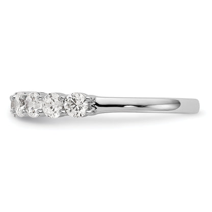 1.00ct. CZ Solid Real 14K White Gold 11-Stone Wedding Band Ring