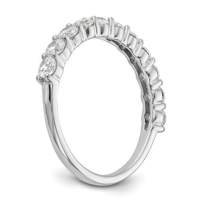 1.00ct. CZ Solid Real 14K White Gold 11-Stone Wedding Band Ring