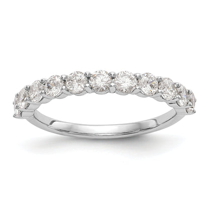 1.00ct. CZ Solid Real 14K White Gold 11-Stone Wedding Band Ring