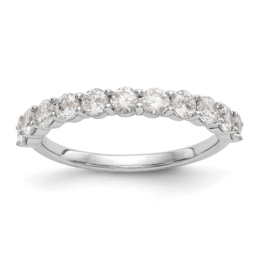 1.00ct. CZ Solid Real 14K White Gold 11-Stone Wedding Band Ring