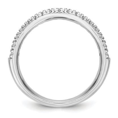 0.25ct. CZ Solid Real 14K White Gold Wedding Band Ring