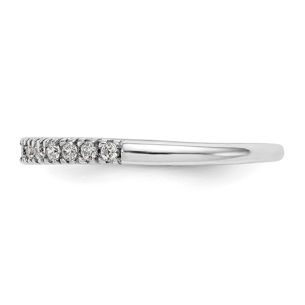 14K White Gold Real Diamond Band