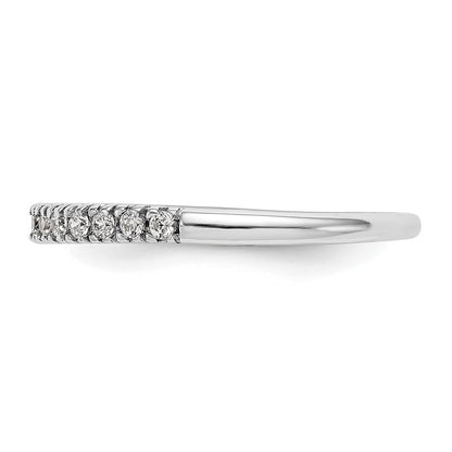 14K White Gold Real Diamond Band