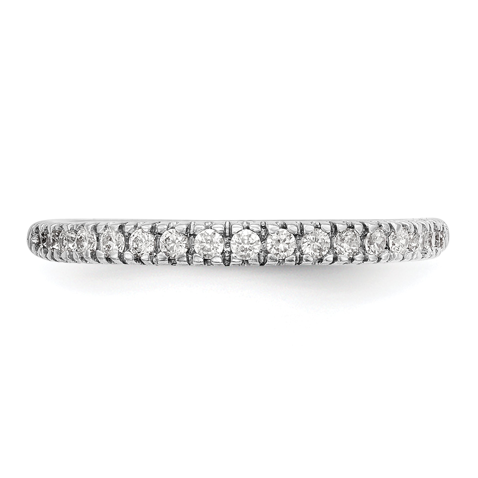 0.25ct. CZ Solid Real 14K White Gold Wedding Band Ring