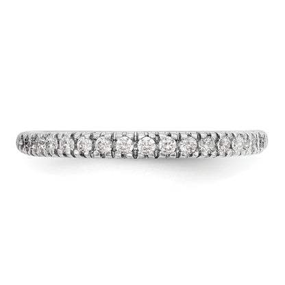 0.25ct. CZ Solid Real 14K White Gold Wedding Band Ring