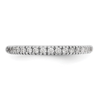 14K White Gold Real Diamond Band