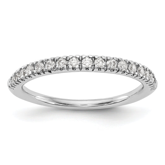 0.25ct. CZ Solid Real 14K White Gold Wedding Band Ring