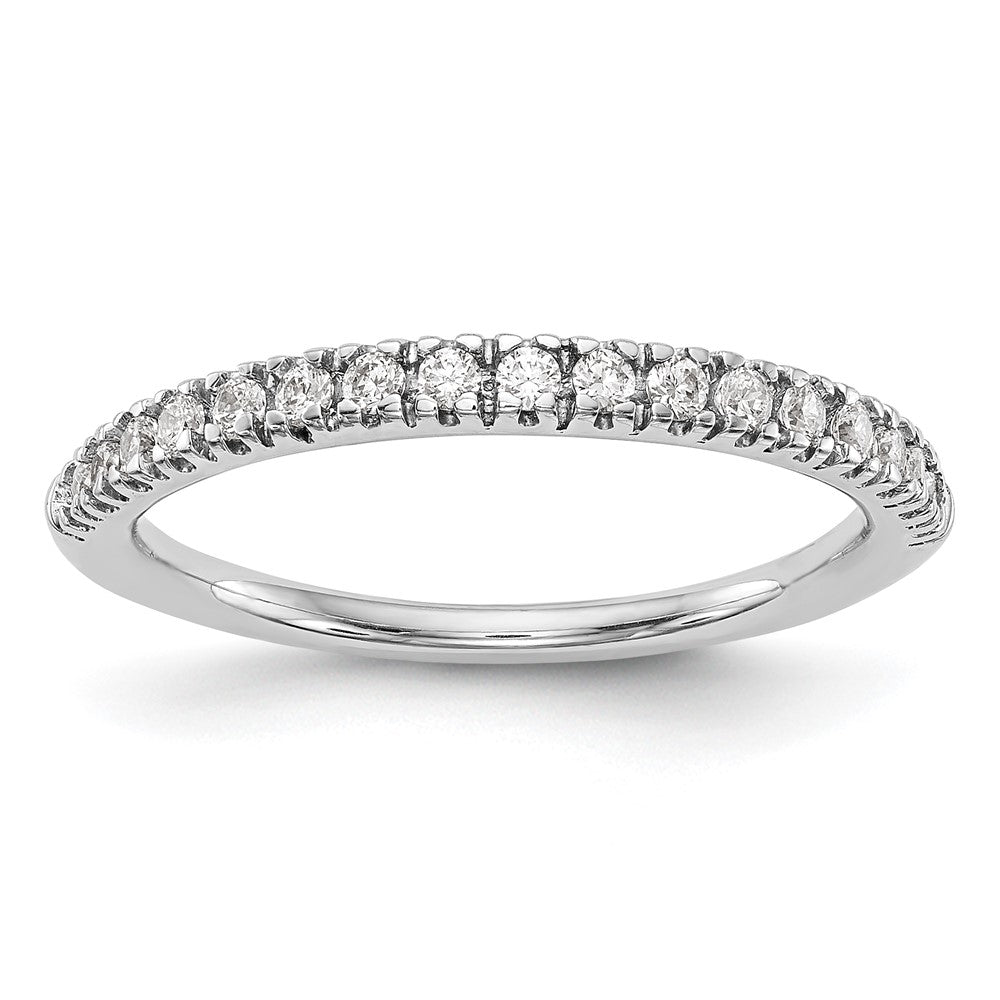 14K White Gold Real Diamond Band