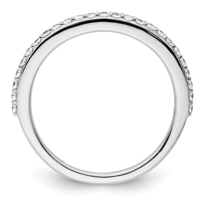 14K White Gold Real Diamond Band