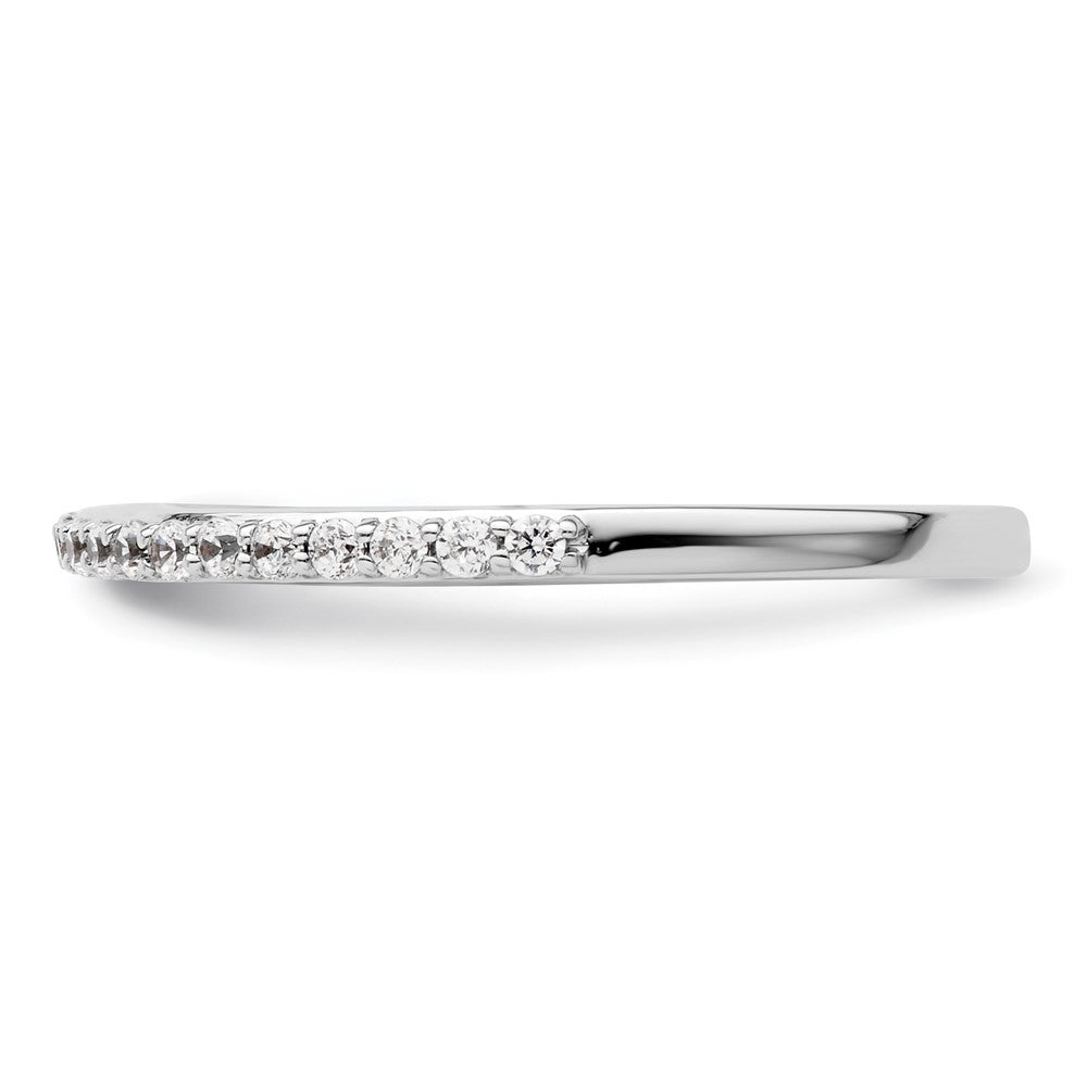 14K White Gold Real Diamond Band