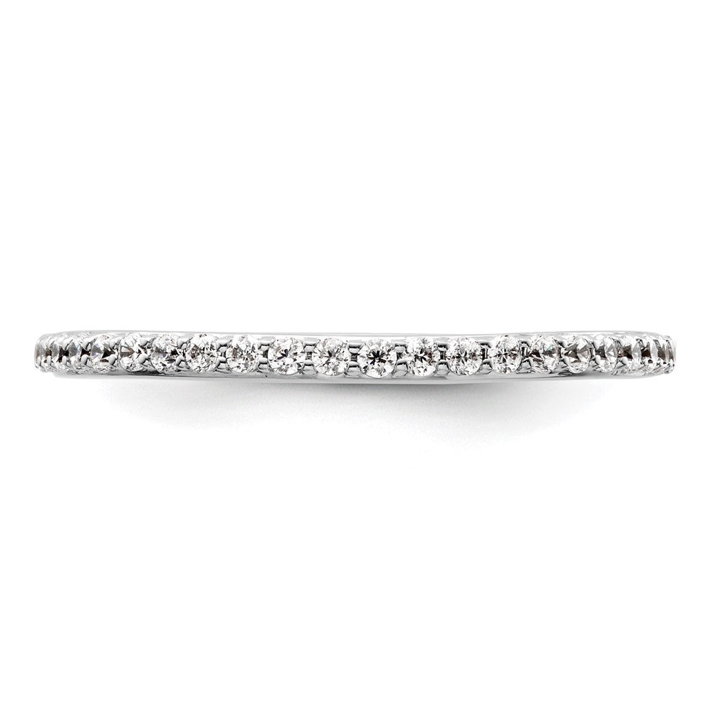 14K White Gold Real Diamond Band