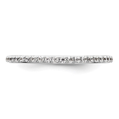 14K White Gold Real Diamond Band