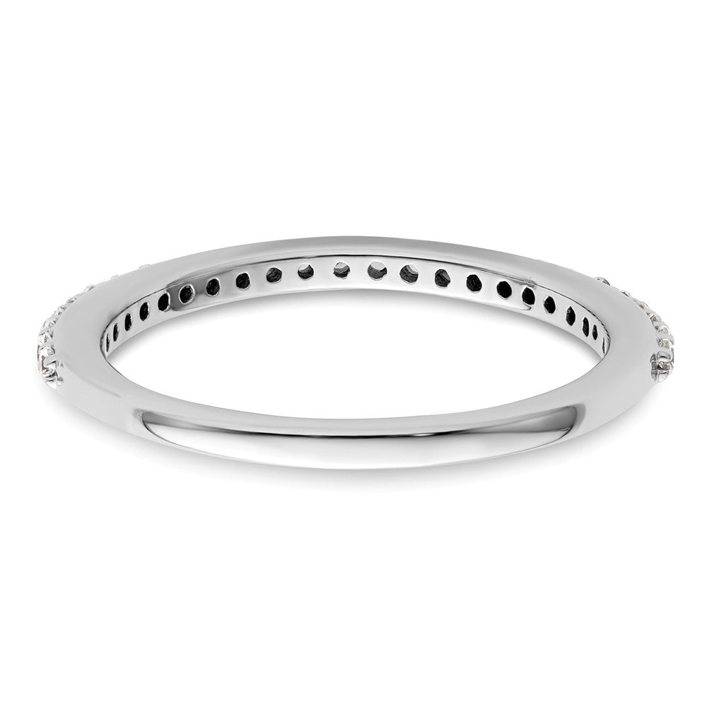 14K White Gold Real Diamond Band