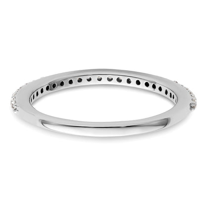 14K White Gold Real Diamond Band