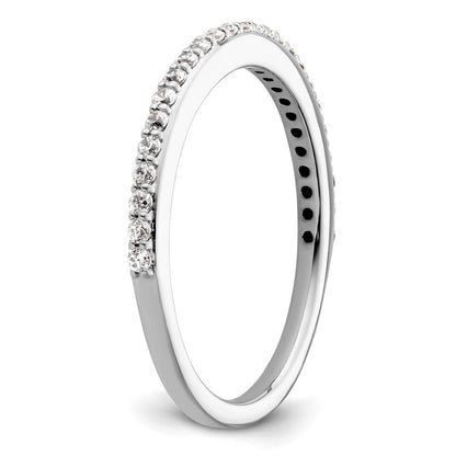 14K White Gold Real Diamond Band