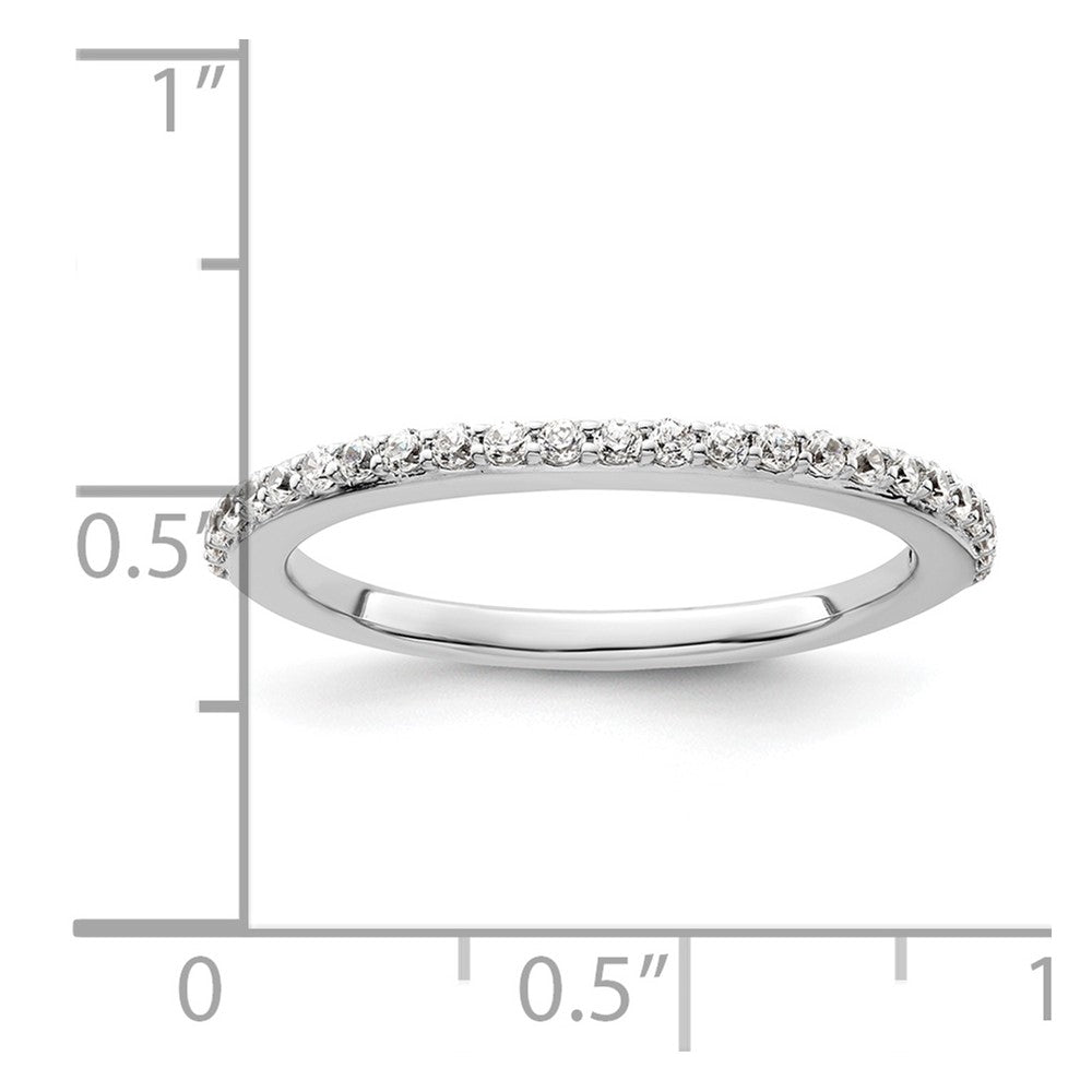 14K White Gold Real Diamond Band
