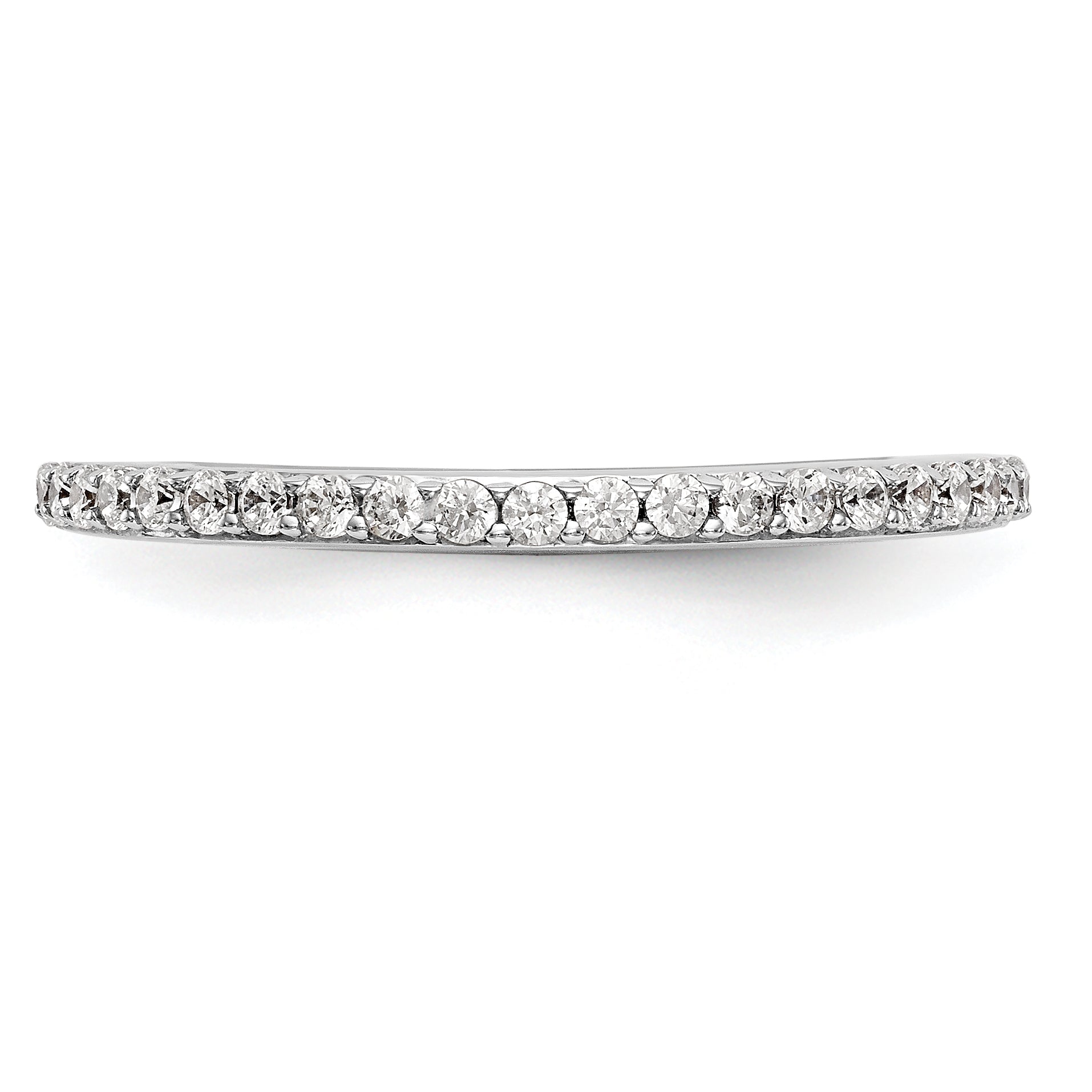 0.28ct. CZ Solid Real 14K White Gold Wedding Band Ring