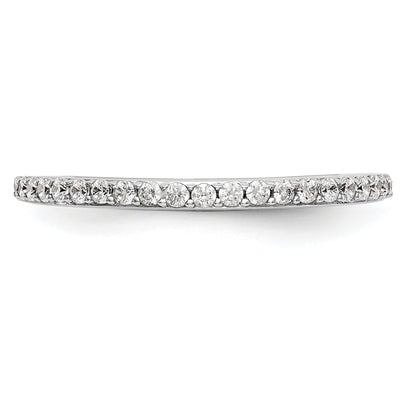 0.28ct. CZ Solid Real 14K White Gold Wedding Band Ring