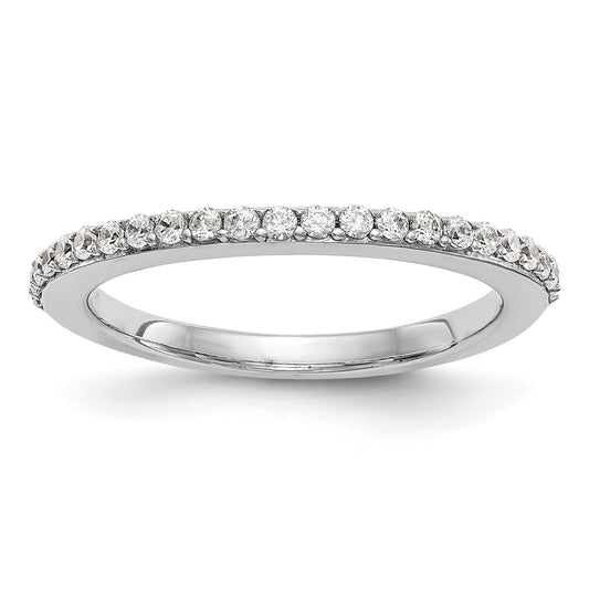 0.28ct. CZ Solid Real 14K White Gold Wedding Band Ring