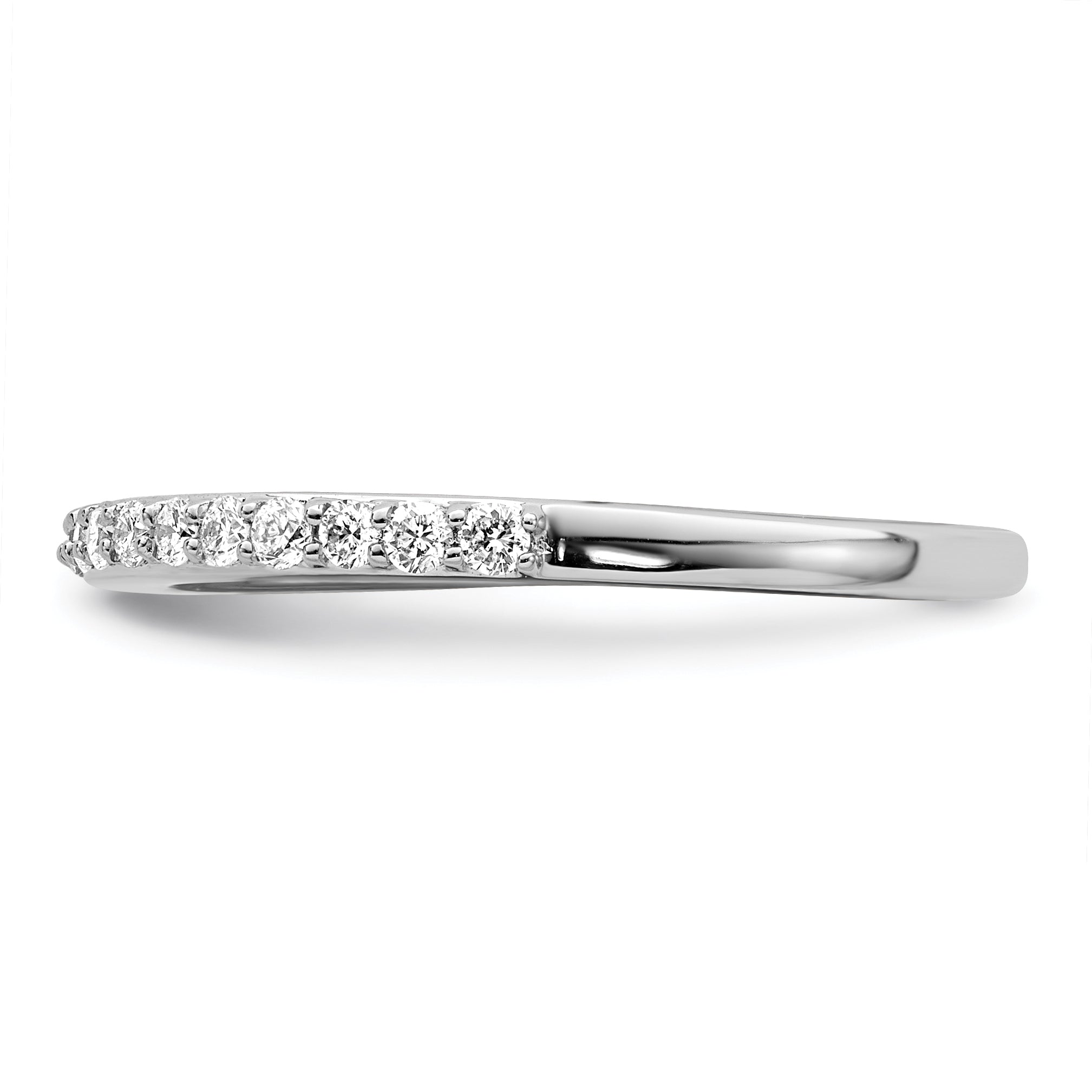 0.36ct. CZ Solid Real 14K White Gold Wedding Band Ring