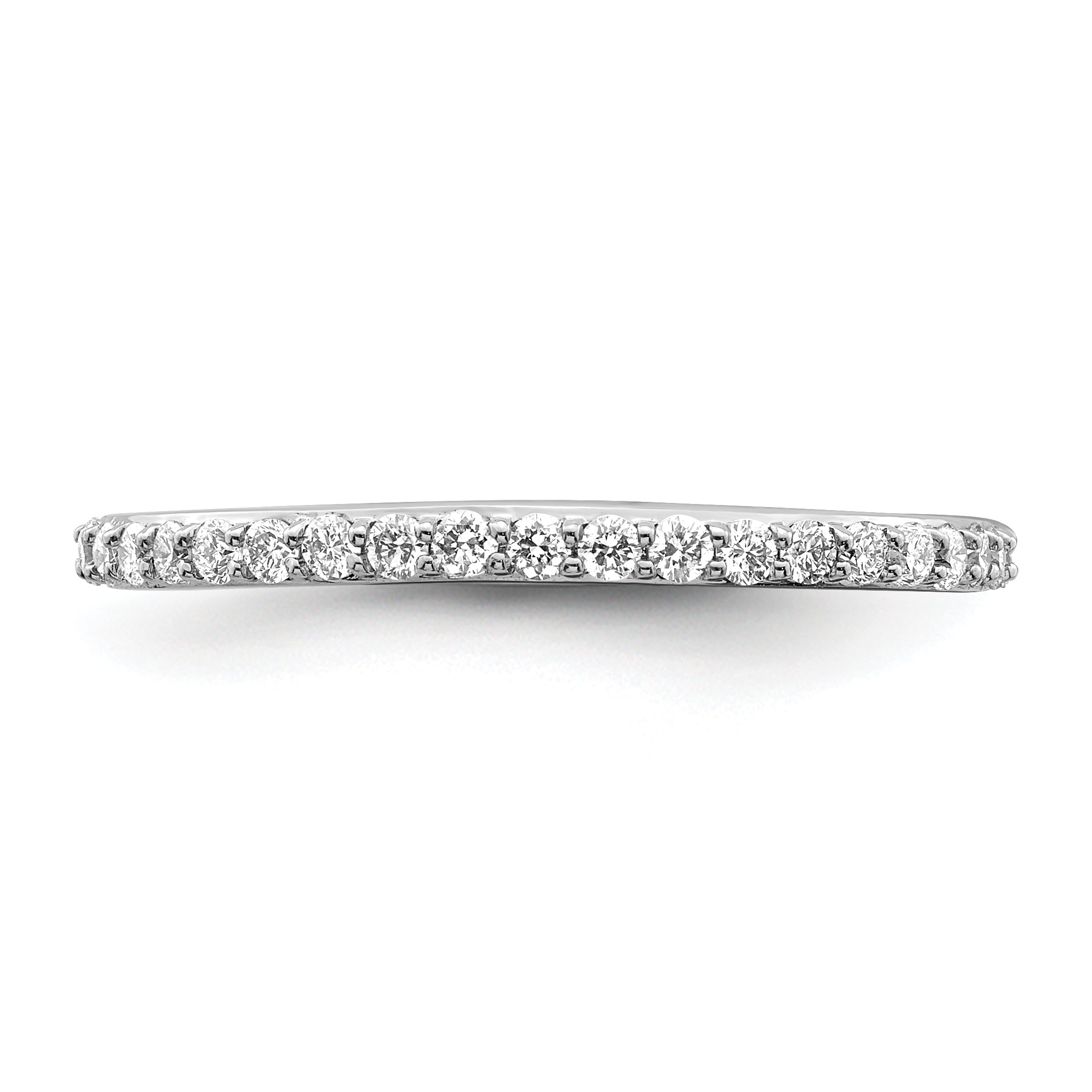 0.36ct. CZ Solid Real 14K White Gold Wedding Band Ring