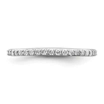 0.36ct. CZ Solid Real 14K White Gold Wedding Band Ring