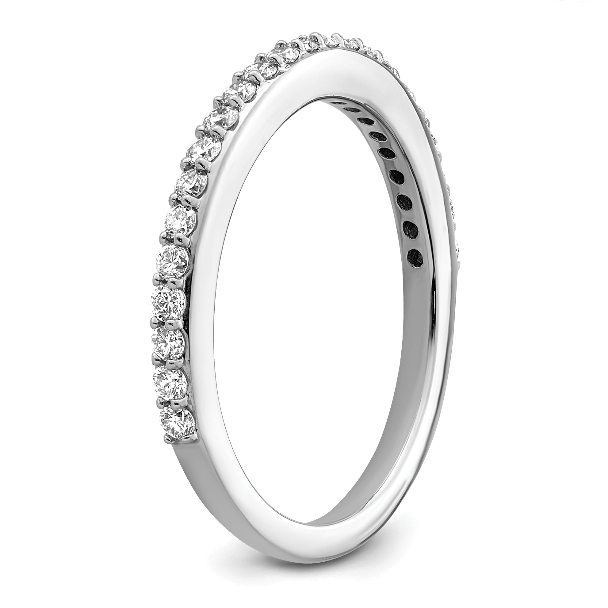 0.36ct. CZ Solid Real 14K White Gold Wedding Band Ring