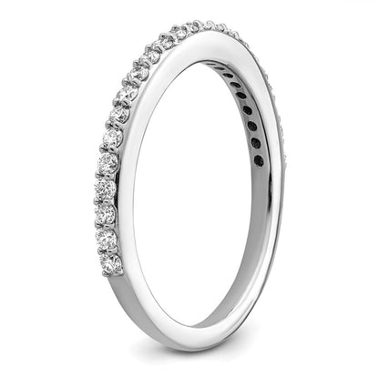 14K White Gold Real Diamond Band