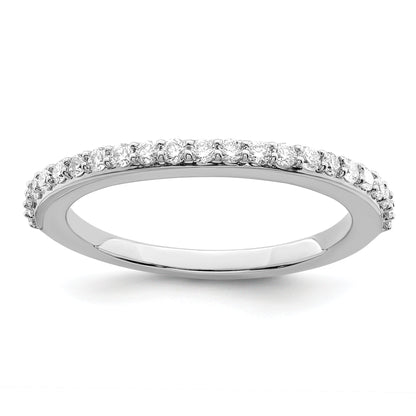 0.36ct. CZ Solid Real 14K White Gold Wedding Band Ring