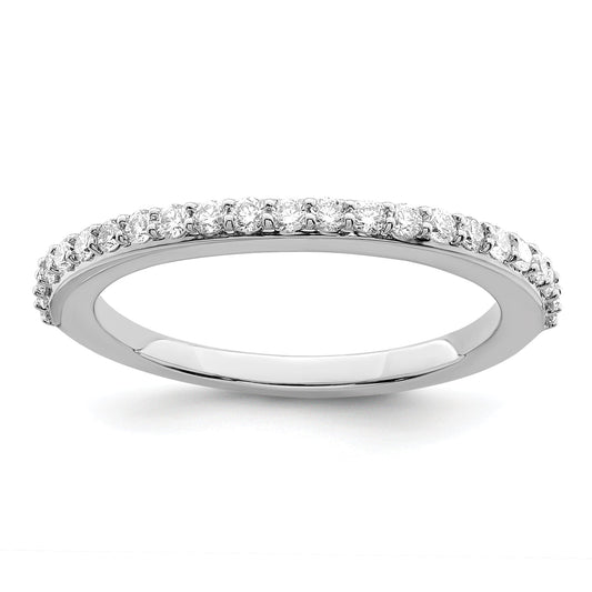 0.36ct. CZ Solid Real 14K White Gold Wedding Band Ring