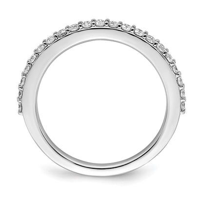 14K White Gold Real Diamond Band