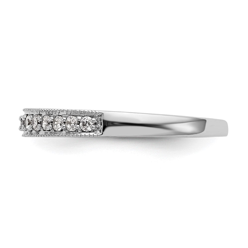 14K White Gold Real Diamond Band