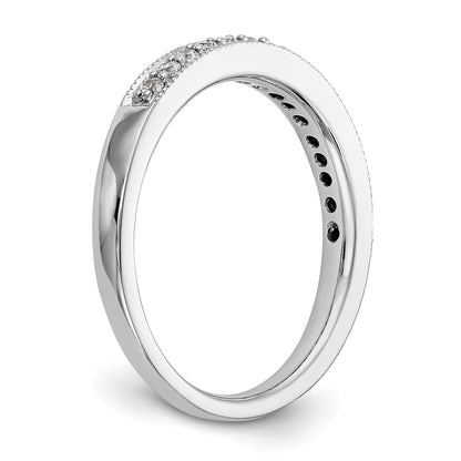 14K White Gold Real Diamond Band