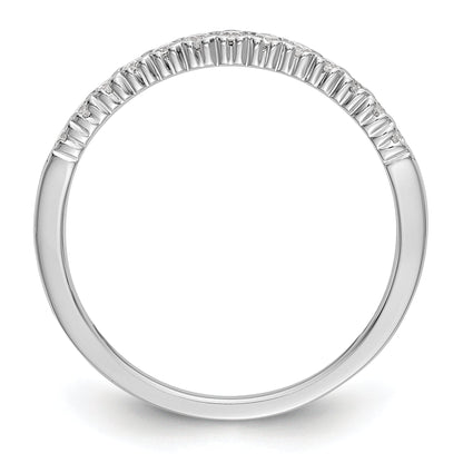 0.26ct. CZ Solid Real 14K White Gold Wedding Band Ring