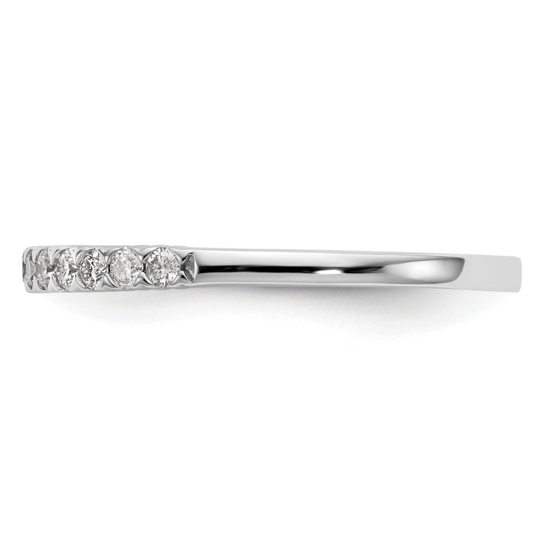 0.26ct. CZ Solid Real 14K White Gold Wedding Band Ring
