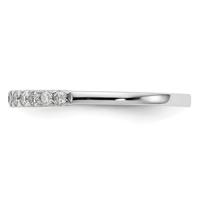 0.26ct. CZ Solid Real 14K White Gold Wedding Band Ring