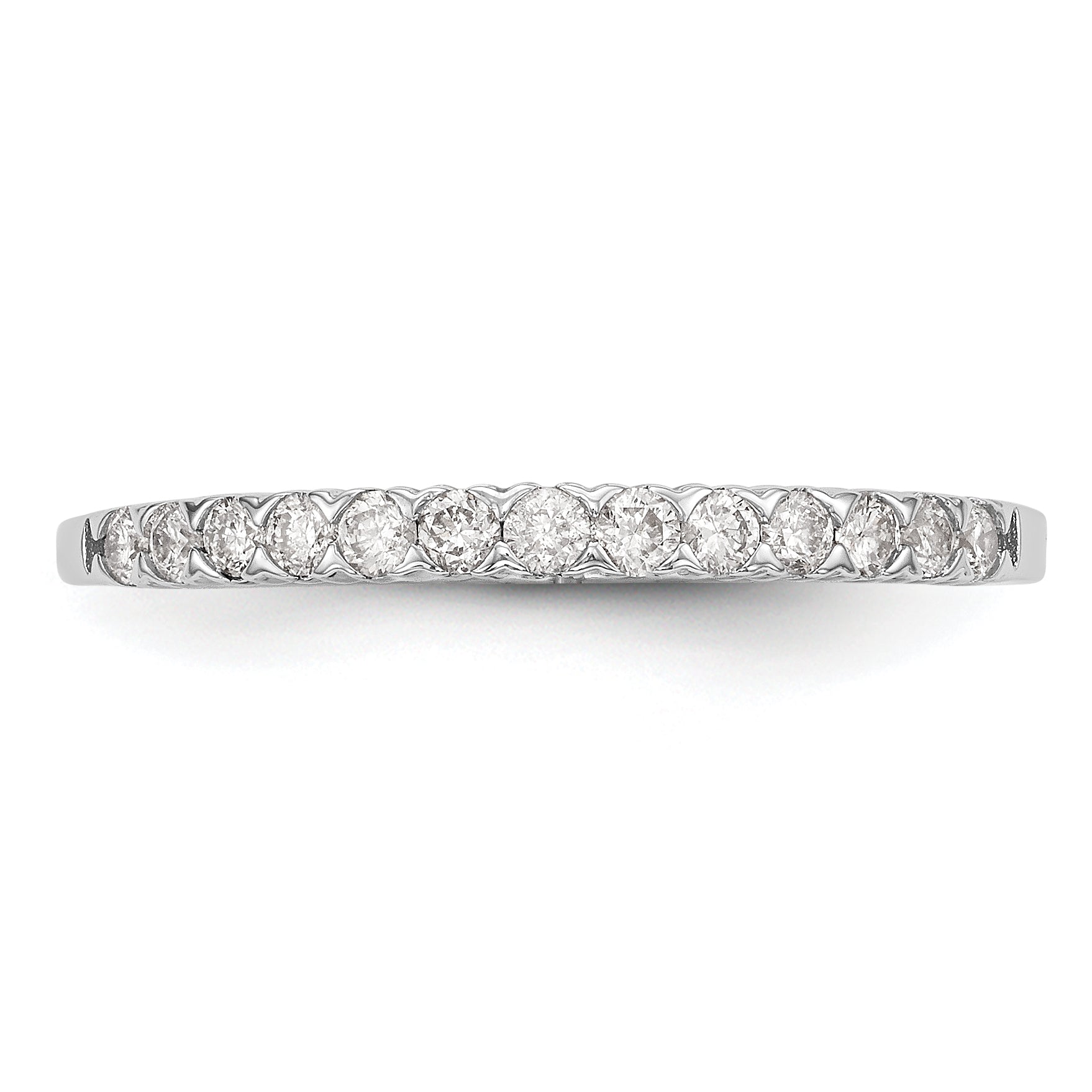0.26ct. CZ Solid Real 14K White Gold Wedding Band Ring