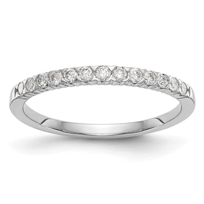 0.26ct. CZ Solid Real 14K White Gold Wedding Band Ring