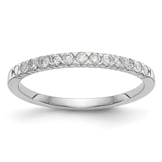 0.26ct. CZ Solid Real 14K White Gold Wedding Band Ring