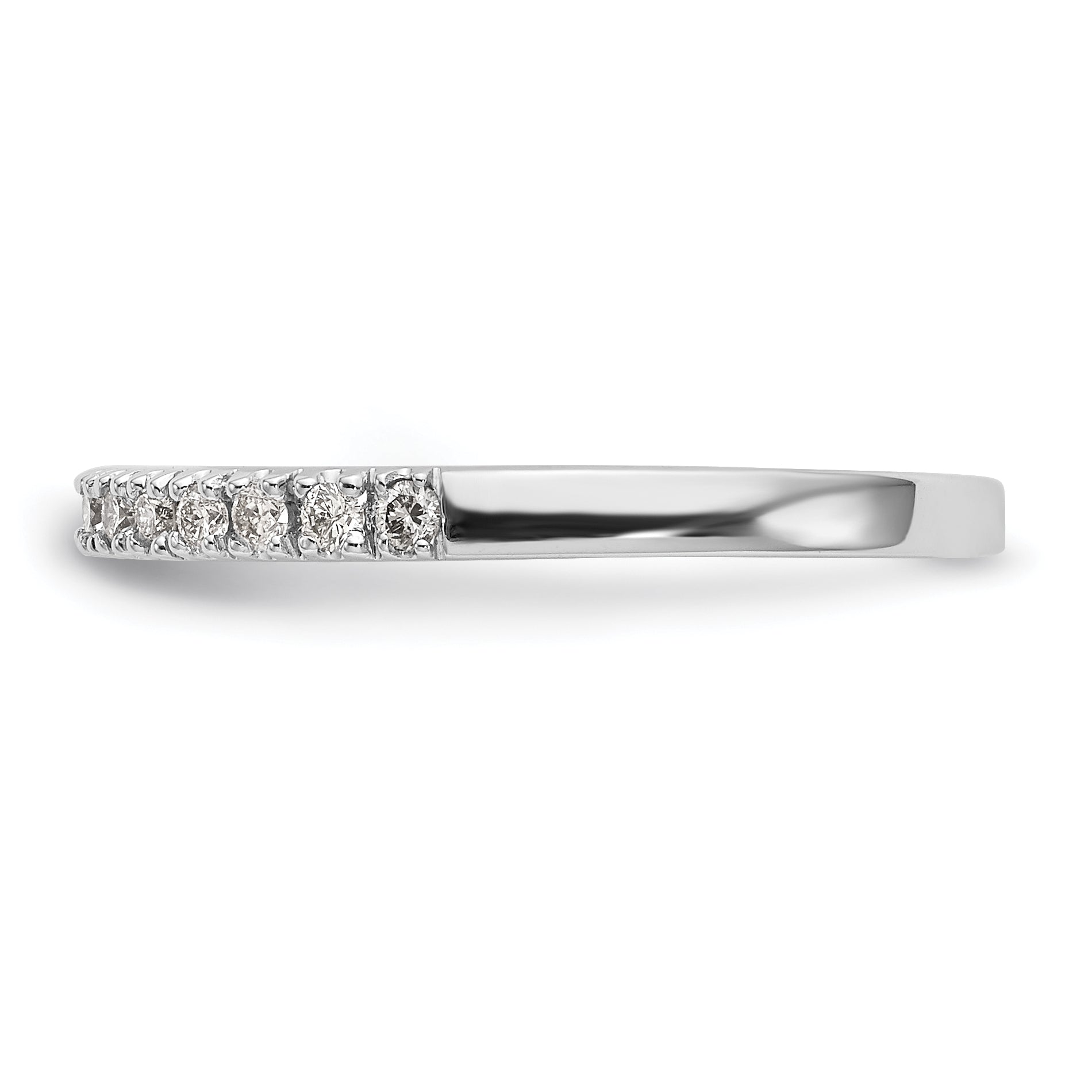 0.20ct. CZ Solid Real 14K White Gold Wedding Band Ring