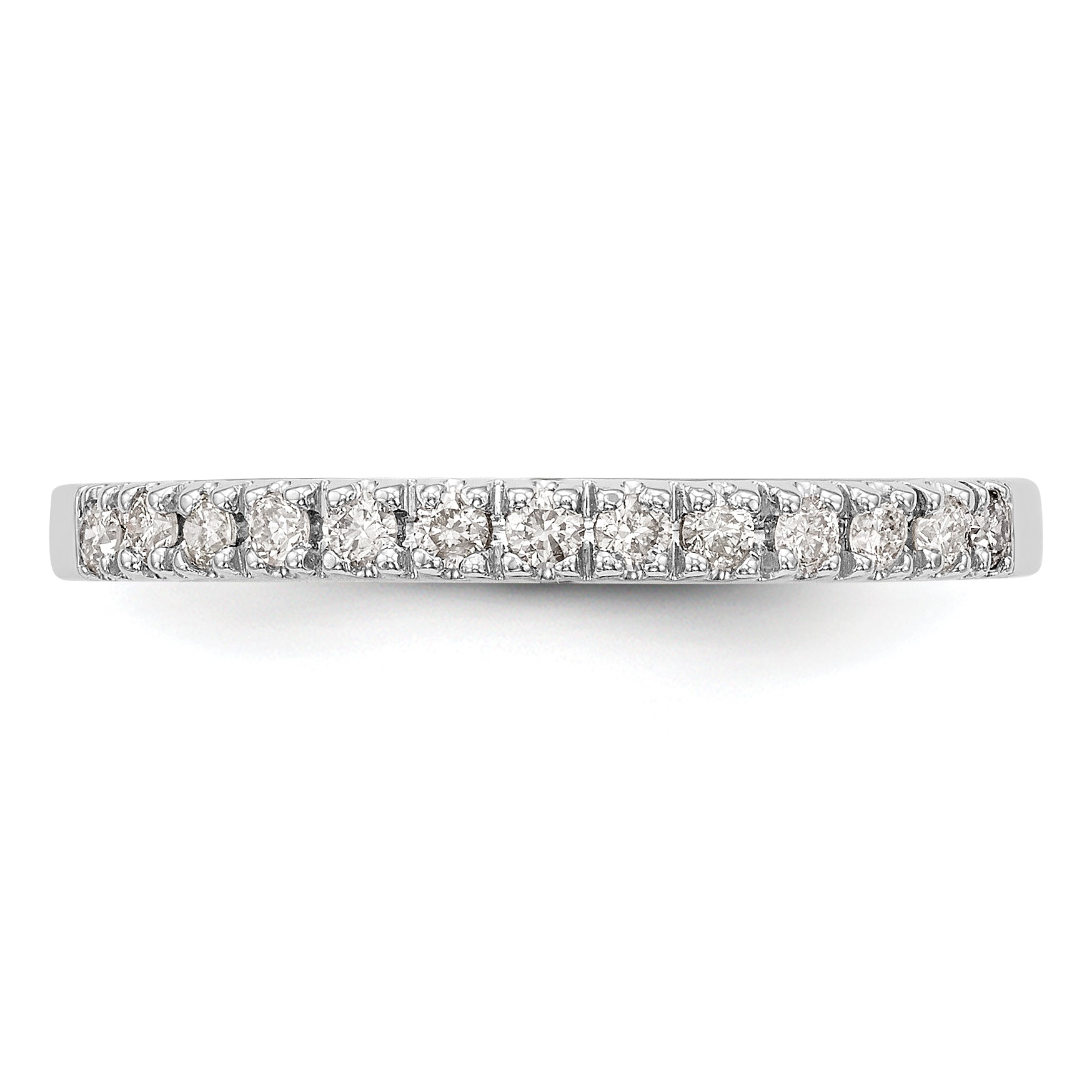 0.20ct. CZ Solid Real 14K White Gold Wedding Band Ring