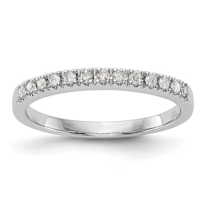 14K White Gold Real Diamond Band
