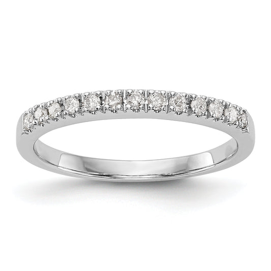 0.20ct. CZ Solid Real 14K White Gold Wedding Band Ring