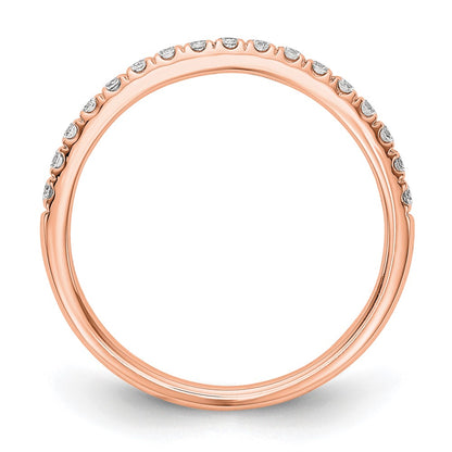 0.42ct. CZ Solid Real 14K Rose Gold Wedding Band Ring