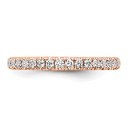 0.42ct. CZ Solid Real 14K Rose Gold Wedding Band Ring