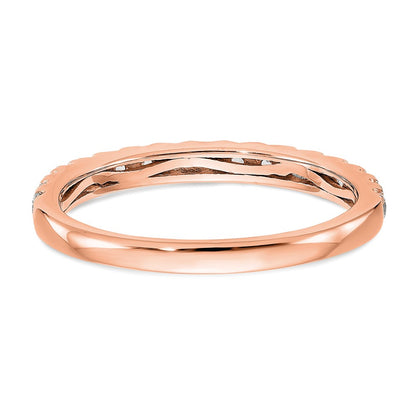 0.42ct. CZ Solid Real 14K Rose Gold Wedding Band Ring