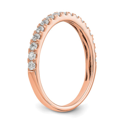 0.42ct. CZ Solid Real 14K Rose Gold Wedding Band Ring