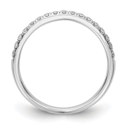 0.42ct. CZ Solid Real 14K White Gold Wedding Band Ring