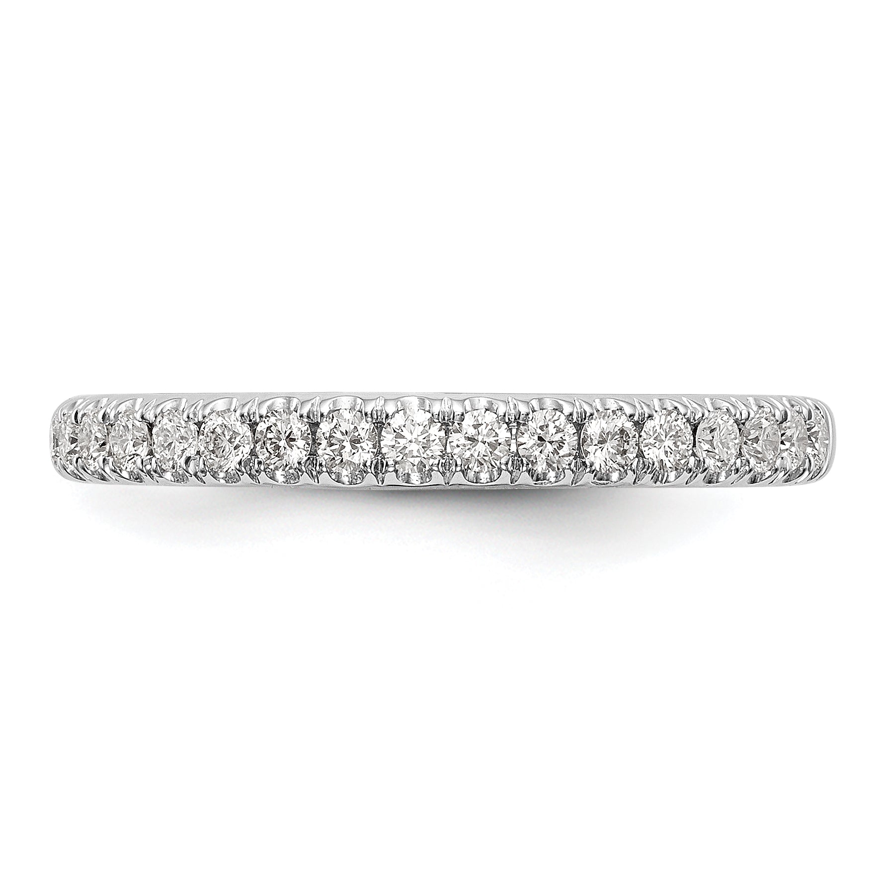 0.42ct. CZ Solid Real 14K White Gold Wedding Band Ring
