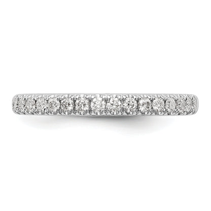 0.42ct. CZ Solid Real 14K White Gold Wedding Band Ring
